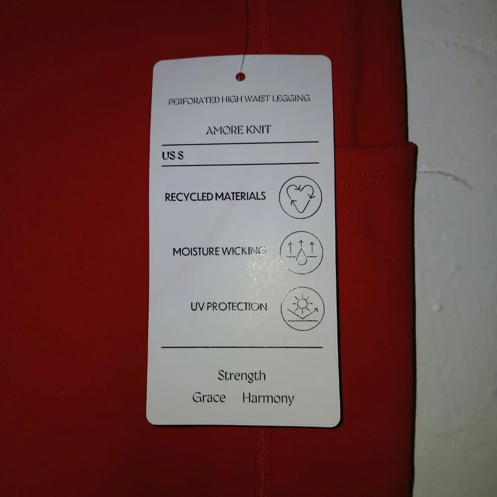 SMALL RED ISABELLA ACTIVEWEAR LEGGINGS - Picture 2 of 3